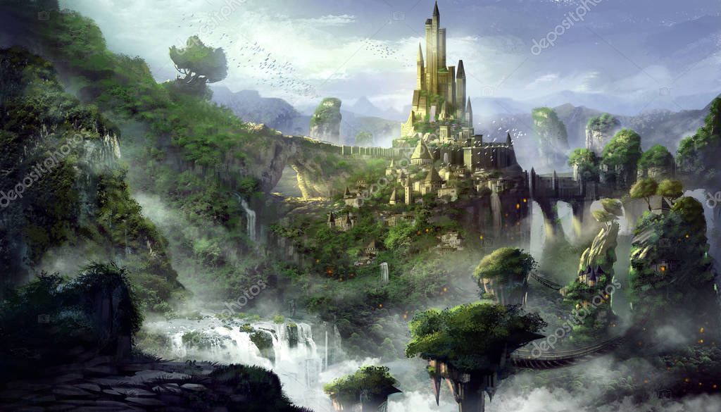 Book nook tema Fantasy con foresta incantata