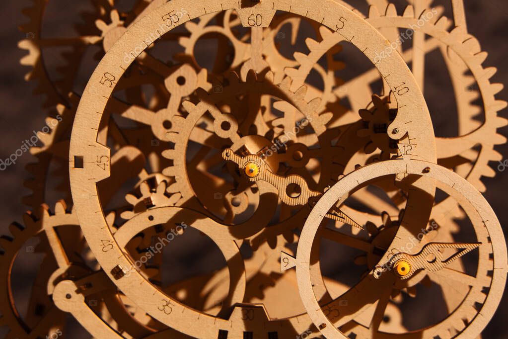 Modello steampunk vintage con ingranaggi